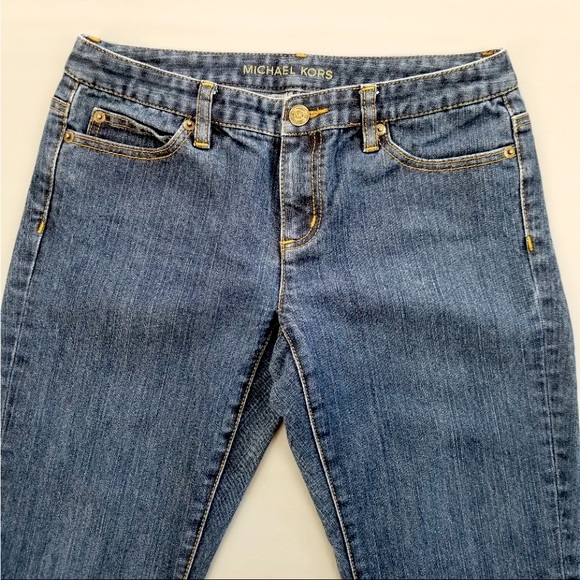 Michael Kors dark wash boot cut jeans size 2 - Picture 2 of 6